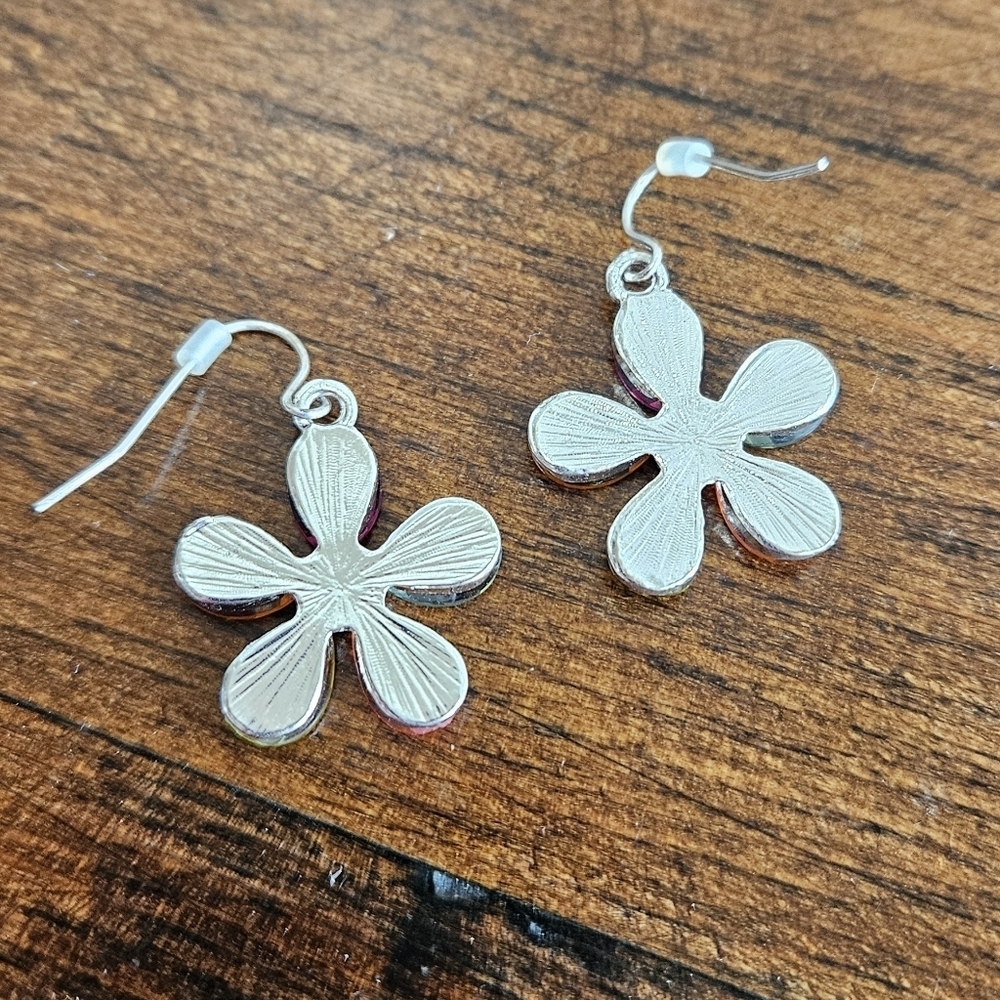 Multicolor Flower Drop Earrings - Picture 3 of 4